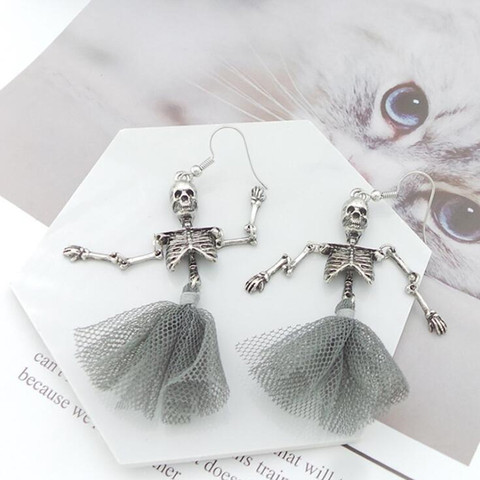 Timlee-boucles d'oreilles en métal E001, original, exagération rétro, jupe en gaze, accessoires de mode en gros ► Photo 1/6