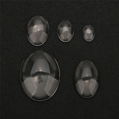 1 paquet 13x18/18x25/30x40mm Cabochon en verre ovale camée Transparent Transparent dos plat Cabochon en cristal pour bijoux à bricoler soi-même fabrication de fournitures ► Photo 1/6