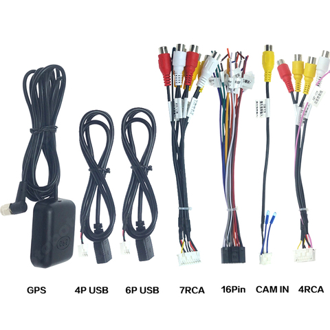 Connecteur de fil de voiture, Audio, lecteur de cordon d'alimentation universel, entrée inversée, accessoires GPS HD, multimédia, Radio BT ► Photo 1/6