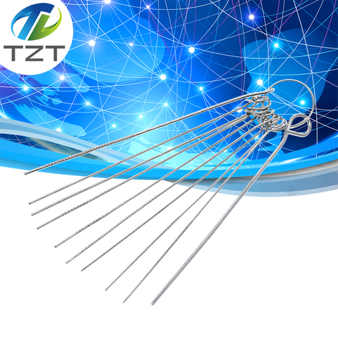 Jeu d'aiguilles en acier inoxydable, 10 types d'aiguilles, Circuit électronique PCB, trou traversant, aiguille à dessouder, outil de réparation de soudage 80mm 0.7mm-1.3mm ► Photo 1/6