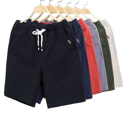 2022 été hommes décontracté ample pantacourt sport Shorts en tricot ample droit décontracté pantalon coton Shorts cinq pantalons nouveau ► Photo 1/6