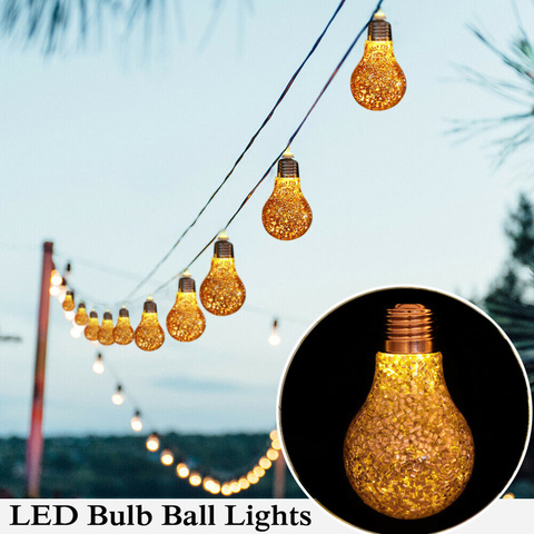 LED ampoule boule fée lumières brillant guirlande chaîne lumière éclairage pour noël fête de mariage maison jardin décoration lampe en plein air ► Photo 1/6