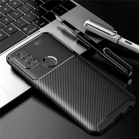 Étui en Fiber de carbone pour Oneplus Nord N10 5G étui Oneplus Nord N100 9 Pro 8T 8 7T 7 6T couverture souple de protection arrière pare-chocs de téléphone ► Photo 1/6