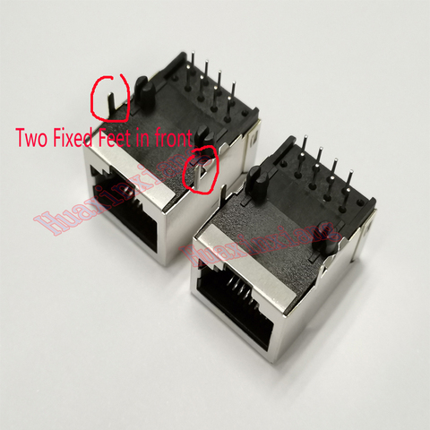 20 PCS/Lot bouclier RJ45 8P8C Jack connecteur pas de LED 21MM PCB montage réseau Internet modulaire ► Photo 1/4