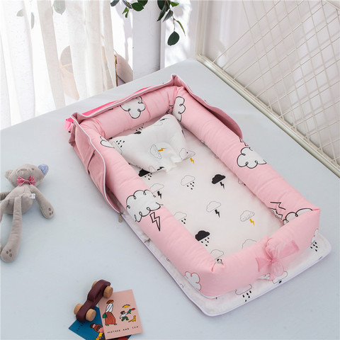 Berceau de voyage Portable pour bébés garçons filles, berceau en coton pour bébés, couffin, nouveau-né ► Photo 1/6