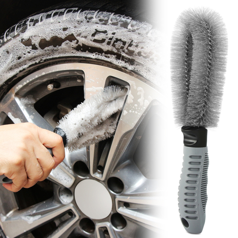 Outil de nettoyage de voiture, brosse à récurer les jantes des pneus, pour Volkswagen VW Golf 4 6 7 GTI Tiguan Passat B5 B6 B7 CC ► Photo 1/5