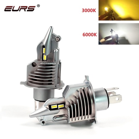 Eures H4-phare de voiture Led Canbus, faisceau de salut/lo, 3000K, 6000K, phare de voiture et de moto, ampoules automobiles, 12/24V ► Photo 1/6