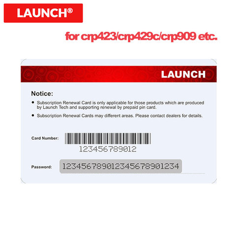 LAUNCH – carte de mise à jour gratuite du logiciel CRP429C/CRP423/crp479/CRP909E, lecteur de Code Pin, 1 an de renouvellement, etc. ► Photo 1/2