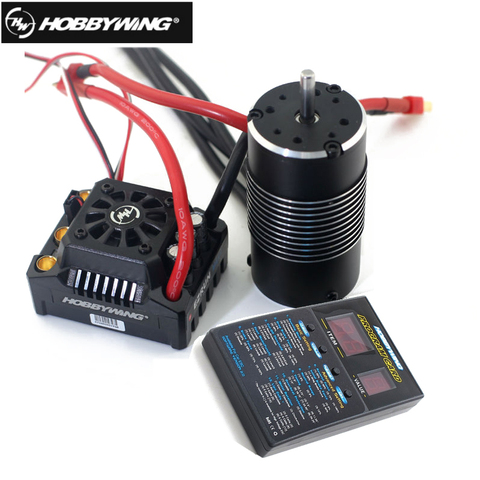 Hobbywing EzRun Max8 v3 150A étanche sans balais ESC T / TRX Plug + 4274 2200KV moteur + LED programmation pour 1/8 RC voiture camion ► Photo 1/6