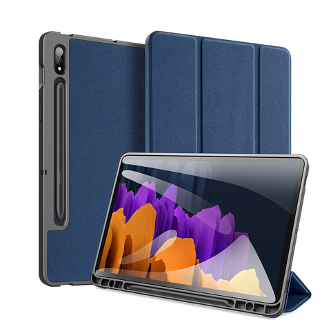 Coque de protection en cuir à trois volets pour Samsung Tab S7, 11 pouces, série veille intelligente DUX DUCIS DOMO, étui de luxe ► Photo 1/6