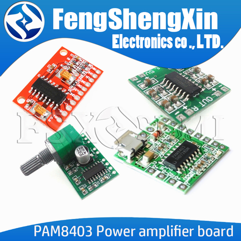 Panneau d'amplificateur de puissance numérique miniature de classe D, module 2*3W haut 2.5 ~ 5 v, alimentation USB, 1 pièce, PAM8403 ► Photo 1/1