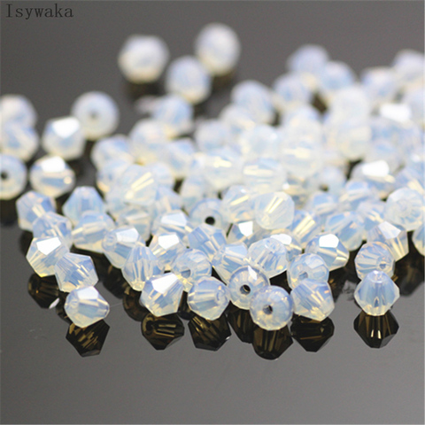 Isywaka – perles en cristal blanc laiteux, 650 pièces de 3mm d'autriche, perles d'espacement amples pour la fabrication de bijoux à faire soi-même ► Photo 1/1