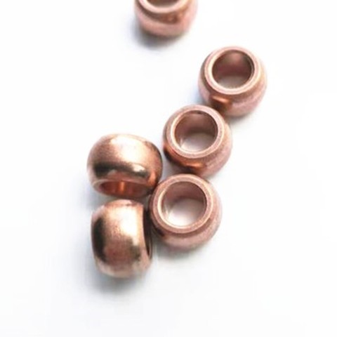 Lot de 10 roulements à billes, diamètre intérieur 6mm, diamètre de la bille 11mm, hauteur 7mm, Base en fer et cuivre poudre, manches en cuivre métallisé ► Photo 1/5