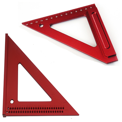 Haute Qualité Pics Précision Outils À Bois Précision Triangle Règle en aluminium 6 