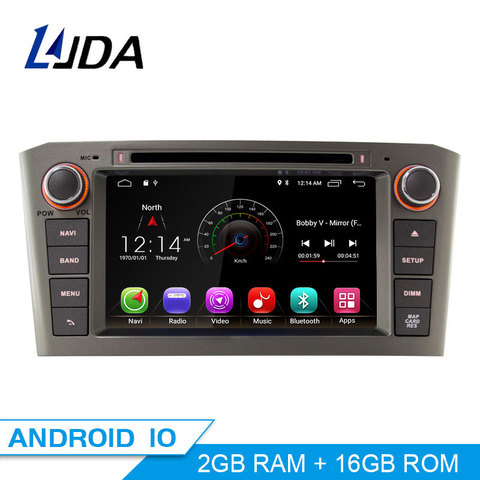 LJDA-autoradio multimédia Android 10.0, lecteur DVD, Wifi, GPS, Radio, 2 go RAM, 16 go ROM, Quad cœurs, USB, 2 Din, pour voiture Toyota Avensis T25 (2003-2008) ► Photo 1/6