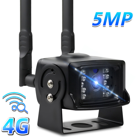 Caméra de Surveillance extérieure IP WIFI 3G 5MP/4G, dispositif de sécurité domestique sans fil, avec carte SIM, boîtier en métal, compatible avec l'application Camhi ► Photo 1/6