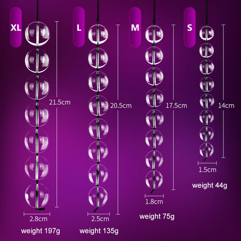 Perles anales érotiques en verre, Plug Anal unisexe, grandes boules de cristal, godemiché, jouets sexuels pour adultes, pour hommes et femmes ► Photo 1/6