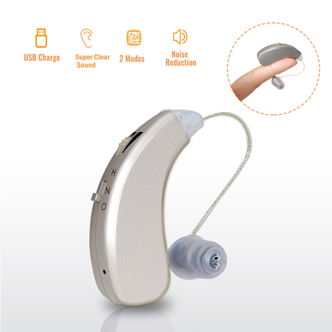 Mini aides auditives sans fil rechargeables d'amplificateurs sonores de l'aide auditive pour les personnes âgées livraison directe de perte modérée à grave ► Photo 1/5