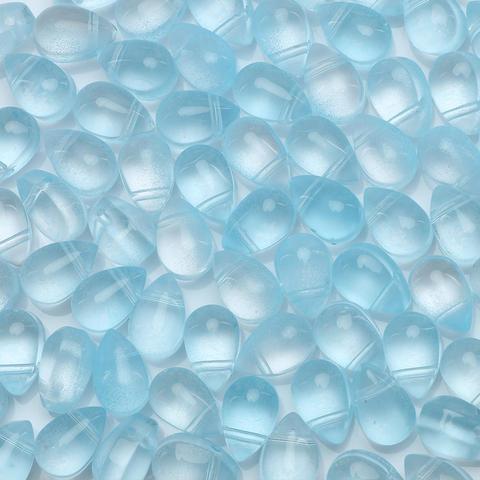 60 pièces bleu goutte d'eau tchèque Lampwork cristal verre entretoise perles pour la fabrication de bijoux broderies Bracelet épingle à cheveux trouver 6x9mm ► Photo 1/3