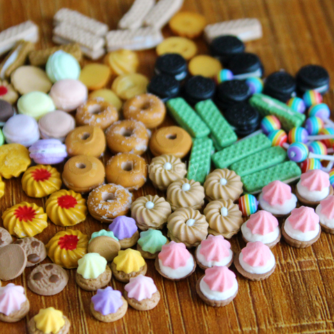 1:12 échelle Miniature maison de poupée Dessert biscuits semblant jouer Mini Macaron pour Barbies poupée nourriture jouet accessoires de cuisine ► Photo 1/6