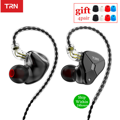 Écouteurs intra-auriculaires TRN BA5 5BA, moniteur métallique IEM HIFI, casque de Sport, course à pied, résolution de scène détachable, 2 broches V90/ZSX/C12/AS10 ► Photo 1/6