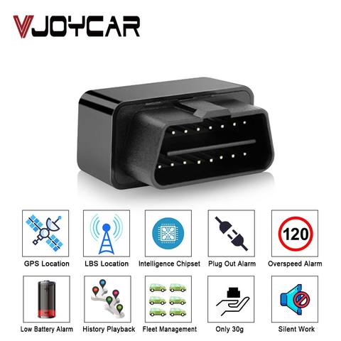 Plug & Play-moniteur OBD GPS de voiture avec détection d'acc, microphone intégré, alerte de Vibration, Geo-barrière, Mini moniteur de voiture avec localisateur GPS d'application ► Photo 1/6