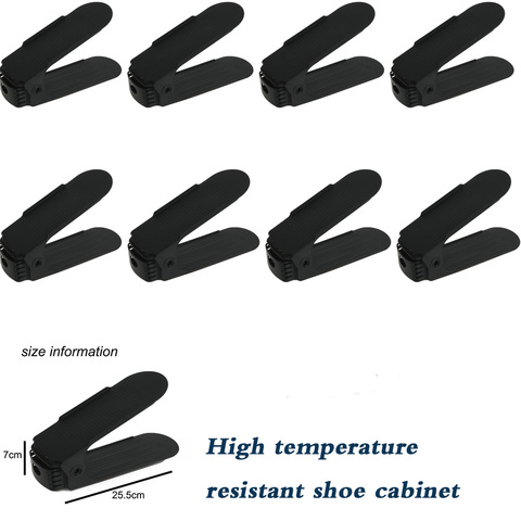 Organisateur de chaussures réglable en plastique, 2/4/6/8/10 pièces, moderne, Double étagère de rangement permettant de gagner de l'espace, organisateur de chaussures, étagère de salon ► Photo 1/6