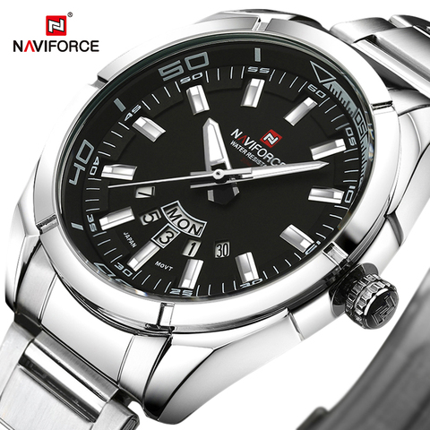 NAVIFORCE-montre à Quartz pour hommes, montre-bracelet de luxe, chronographe militaire, mode ► Photo 1/6