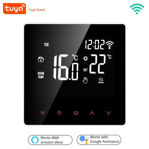 3A/16A WiFi Thermostat intelligent pour chauffage par le sol électrique eau/chaudière à gaz température télécommande LCD affichage écran tactile ► Photo 1/6