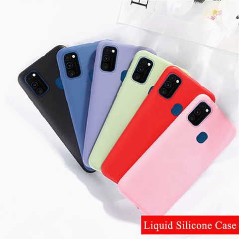 Pour Samsung Galaxy A12 étui pour Samsung Galaxy A12 A21s A31 A41 A51 A71 M51 M31s housse de téléphone coque d'origine en Silicone liquide ► Photo 1/6