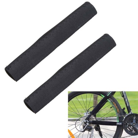 2 pièces noir vélo chaîne protecteur cyclisme cadre chaîne rester posté protecteur vtt vélo chaîne entretien garde couverture ► Photo 1/6