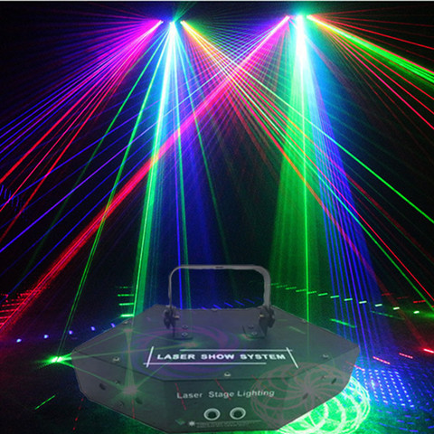 6 ogen Laser Scan Lichten DMX512 rvb couleur Laser Licht Lineaire + Image effet Podium Verlichting 6 lentilles Scanner laser Dj A ► Photo 1/6