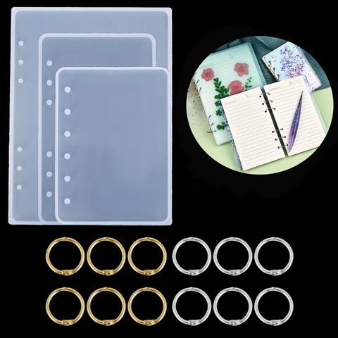 Bricolage cahier couverture résine moule cristal UV époxy Silicone moules Transparent livre cadeau créatif résine moulage moules résine artisanat ► Photo 1/5