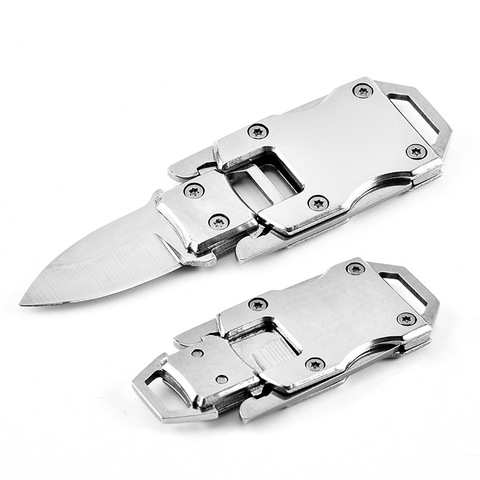 Dobeli petit couteau pliant inox couteau pliant Mini porte-clés couteau extérieur EDC couteau de poche avec lanière ► Photo 1/1