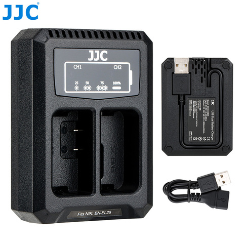 Chargeur de batterie double USB JJC pour accessoires d'alimentation pour appareil photo Nikon EN-EL25 ► Photo 1/6