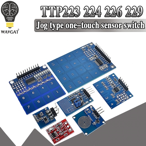Module de commutation à clé tactile TTP223 TTP224, commutateurs capacitifs à bouton tactile TTP226 TTP229, Reconstruction à canal unique ► Photo 1/6