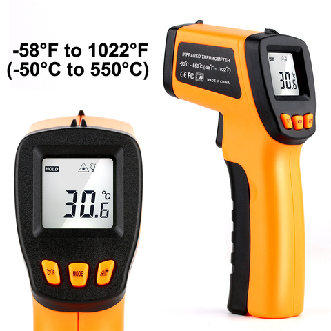 RZ Infrarouge Thermomètre Numérique Portatif Électronique Capteur Infrarouge-50-550 ℃/- 58-1022 ℉ Avec Réglage Pyromètre Température Pistolet ► Photo 1/6