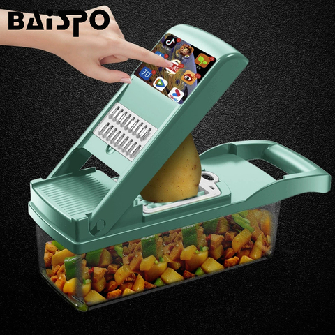 Baispo nouveaux outils de légumes multifonctionnel fruits trancheuse râpe Cutter anti-dérapant pomme de terre éplucheur carotte râpe cuisine Drain panier ► Photo 1/6