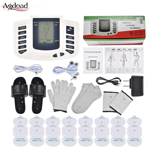 EMS corps électrique stimulateur musculaire dizaines Acupuncture minceur masseur Massage corporel thérapie numérique pour dos cou pied 16 coussinets ► Photo 1/6