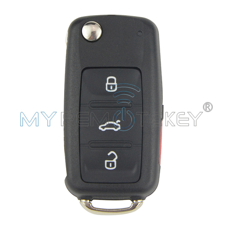 Clé télécommande à 4 boutons, 2014 Mhz, pour voiture VW Bettle CC EOS Golf Jetta Passat Tiguan Touareg 2015, 2016, 315, 5K0837202AE ► Photo 1/6