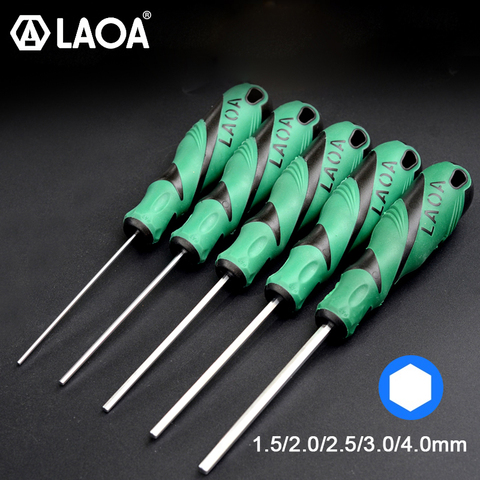 LAOA tournevis Allen tournevis à six pans creux de précision tournevis hexagonal magnétique 1.5 MM/2.0 MM/2.5 MM/3 MM/4 MM ► Photo 1/6