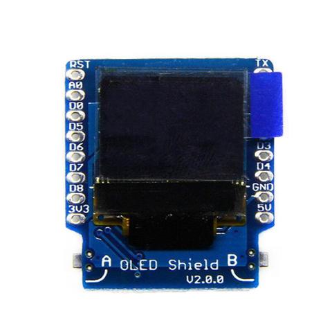 Bouclier OLED V2.0.0 pour WeMos D1 mini 0.66 pouces, 64X48 IIC I2C, deux boutons ► Photo 1/3