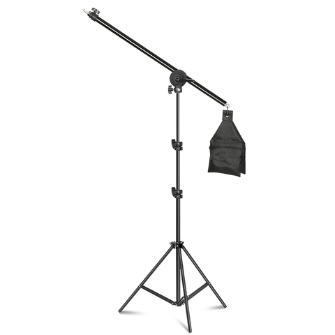 Boom réglable en aluminium rotatif de trépied avec le sac de sable de support léger de 2m pour la vidéo de photographie de Studio ► Photo 1/5