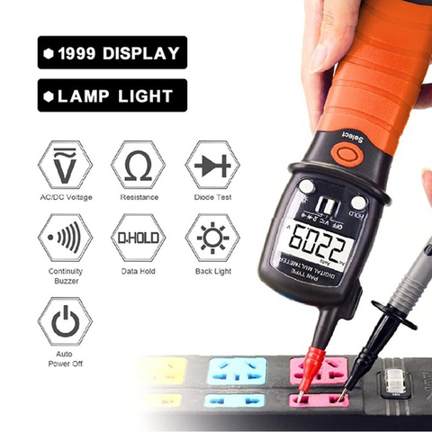 Btmètre BT-38B – multimètre numérique de Type stylo avec rétro-éclairage LCD, mise hors tension automatique pour Test de continuité de Diode de résistance cc/ca ► Photo 1/6