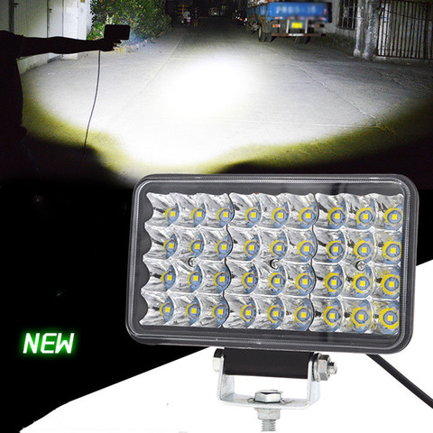 Lampe de travail à 36 ou 48 LED pour voiture, camion, moto, 4x4, 4wd, éclairage de rénovation de véhicule tout-terrain, projecteur super lumineux ► Photo 1/6