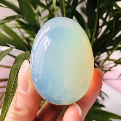 Cristal d'œuf à Quartz opale naturelle de guérison, pierre précieuse yoni oeuf ► Photo 1/6