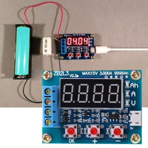 ZB2L3 Li-ion Lithium plomb-acide batterie capacité compteur décharge testeur analyseur livraison directe ► Photo 1/6