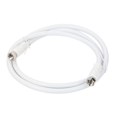 Câble Coaxial RG6 RF blanc de Type F mâle à mâle, câbles de raccordement Coaxial RG6 ► Photo 1/6