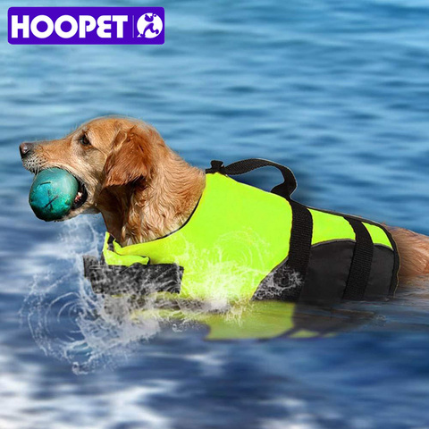 HOOPET Grand Grand Chien Vie Veste Gilet De Sécurité Surf Natation Vêtements Vacances D'été Oxford Respirant Maille Bouledogue ► Photo 1/6