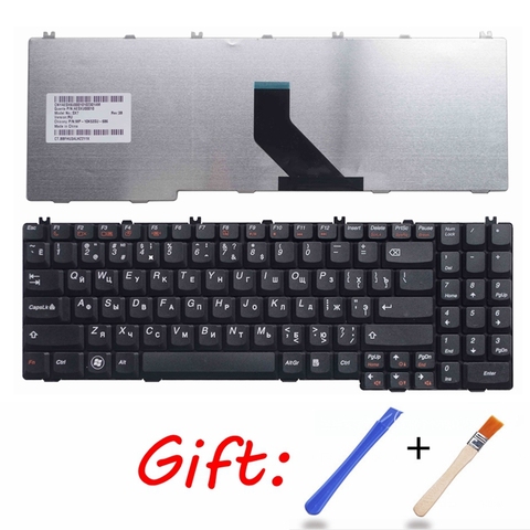 Clavier RU noir russe pour ordinateur portable Lenovo G555 G550M G550S G555AX G550AX G550 G550A G555AX B550 B560 V560 B560A G555A ► Photo 1/4